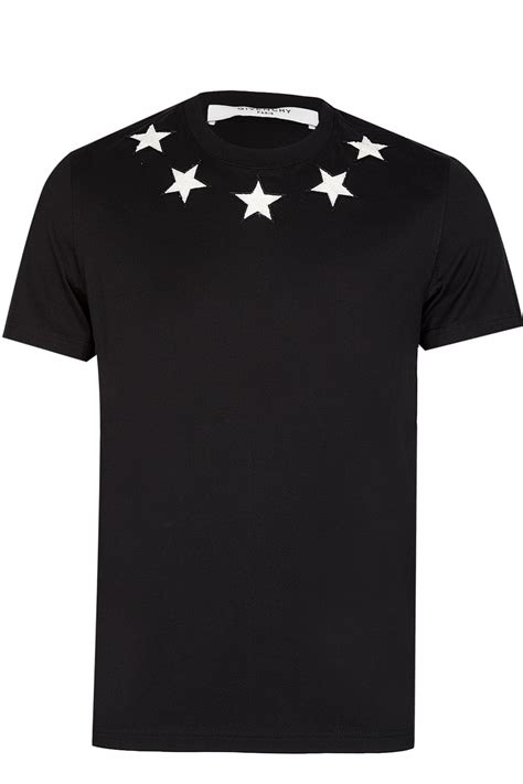 blue givenchy shirt stars|givenchy signature t shirt.